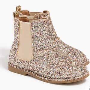JCrew Factory Gold Girls' glitter boots Size 2